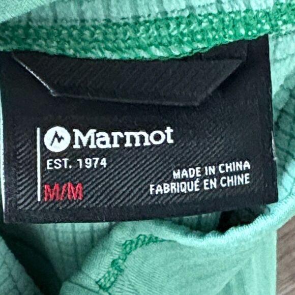 MARMOT PREON MINT TEAL GREEN FULL ZIP SWEATER MENS MEDIUM - Picture 6 of 6